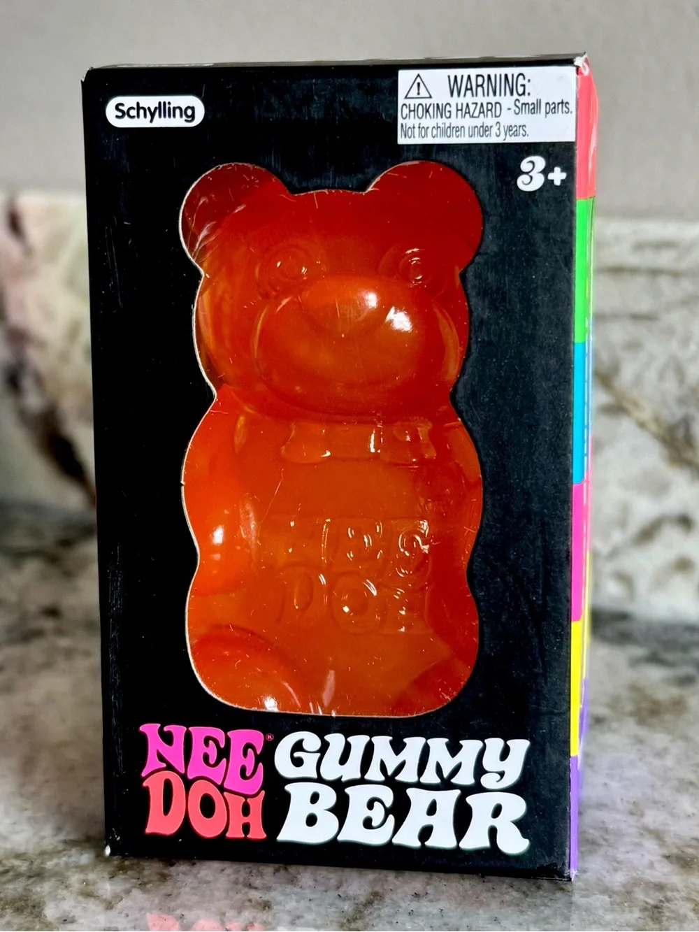 Authentic Schylling Nee Doh Gummy Bear Sensory Toy - Orange